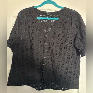 Madewell eyelet button down shirt